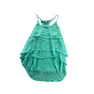 Panhandle Slim Teal Blue High Low Sleeveless Tank Top Women's Size Large